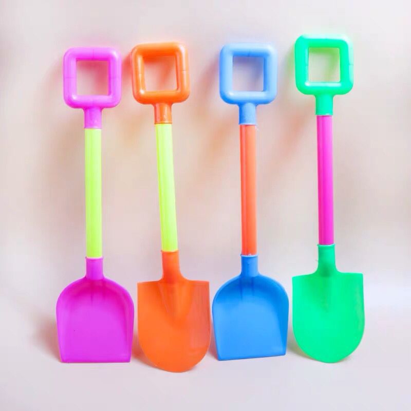 Factory direct sales of children's toy beach buckets, 40 cm pointed and flat beach shovel sets details Picture