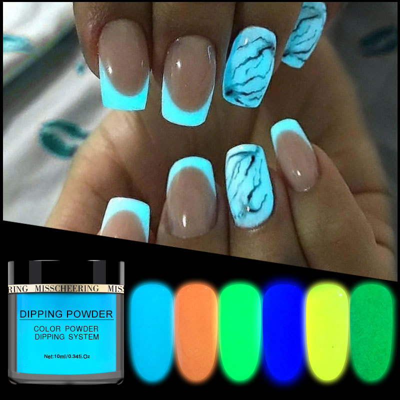 Nail infiltrating powder glow-in-the-dark sticky powder acrylic nail powder dipping powder dipping powder crossing borders