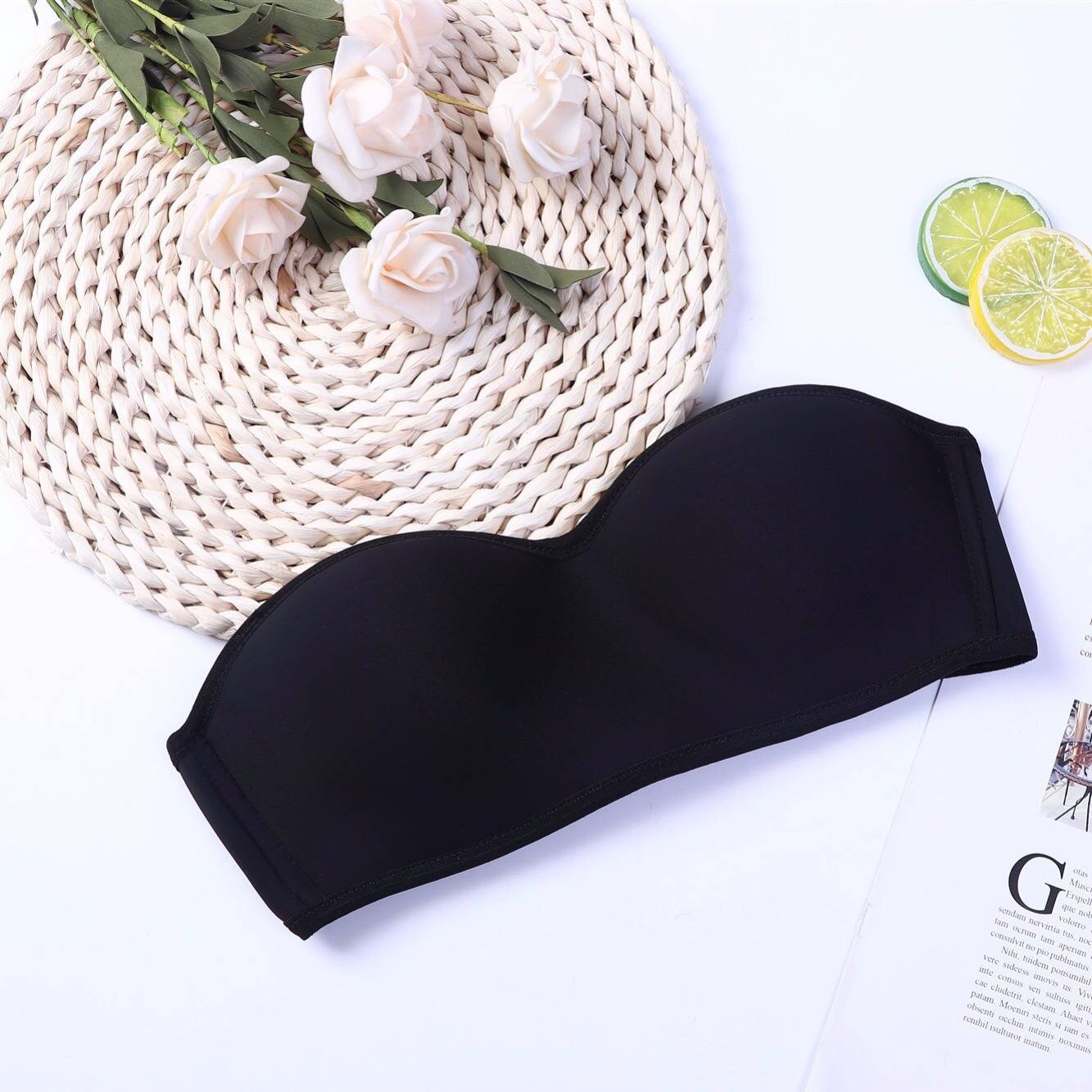 Japan And South Korea Sexy Simple Girl Underwear 3D Invisible Underwear No Underwire Strapless Chest Push-Up Bra Specification drawing