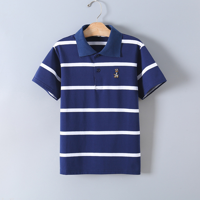 Pure cotton children's short-sleeved T-shirt, new summer clothes for girls and boys of Zhongda Foreign Trade Children's Clothing, baby POLO shirt