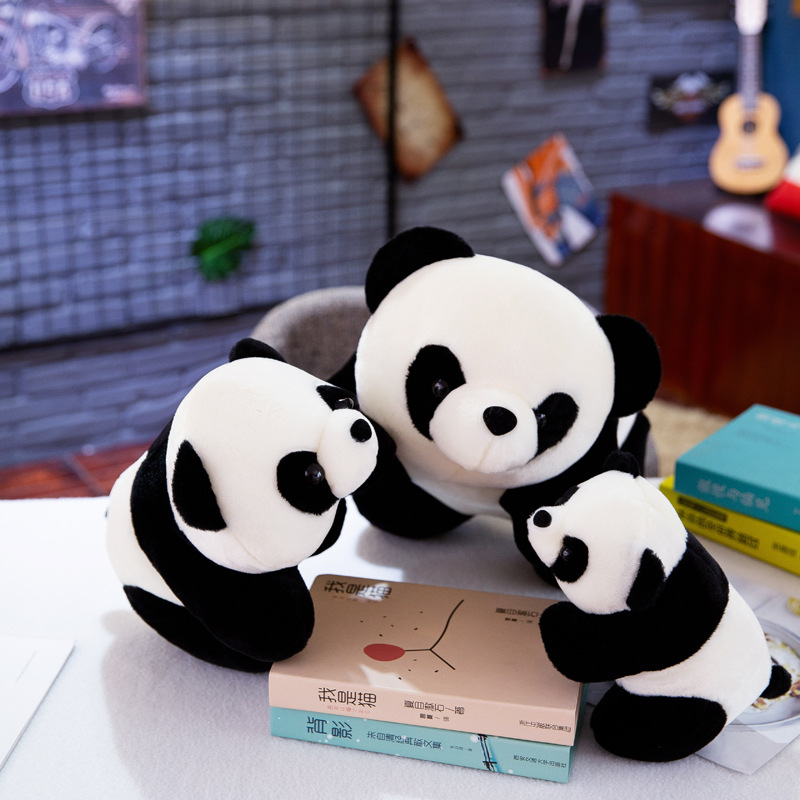 可爱趴款熊猫公仔国宝动物园毛绒玩具玩偶摆地摊仿真毛绒玩具LOGO详情图2