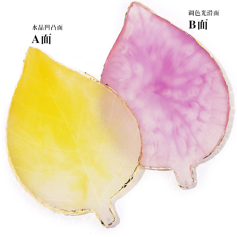 Cross-border nail art leaf color palette resin agate sheet nail art painting color palette Nail sheet display board tool shanilak Item Picture