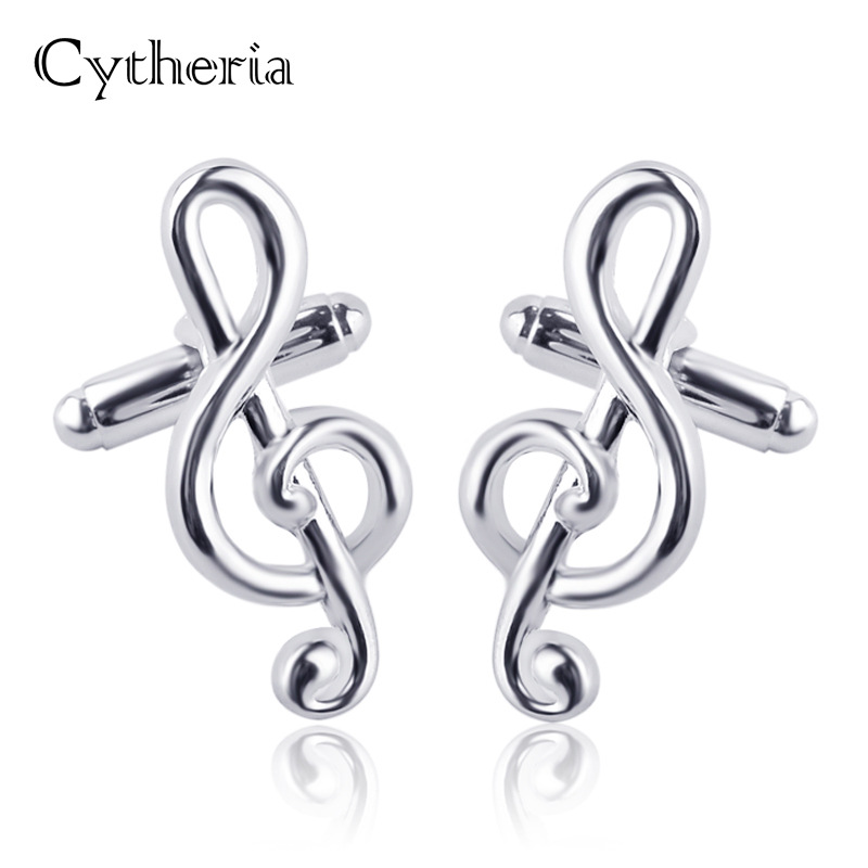 European and American popular accessories Music symbol cufflinks Fashion French note cufflinks cuff nails men's shirt accessories Application Scenario