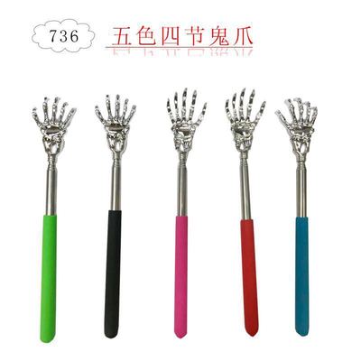 736 Wholesale Ghost Claw Retractable Stainless Steel Tickle Five Section No Begging Old Ghost Scratch Scratch Rake Back Grabber Application Scenario