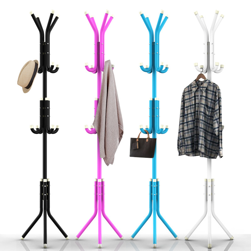 Household clothes hanger, floor-standing clothes rack, bedroom coat rack, simple multi-functional clothes rack, bag rack manufacturer details Picture