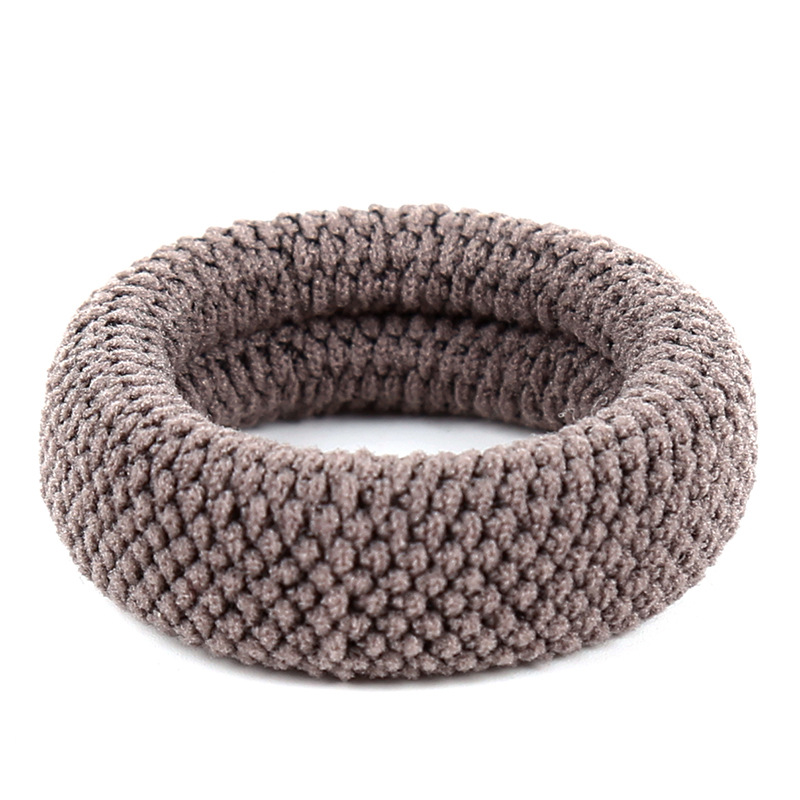 Boxed thickened and widened high-elasticity towel band, seamless fish-scale pattern hair tie, rubber band, leather cover, hair band pic 48