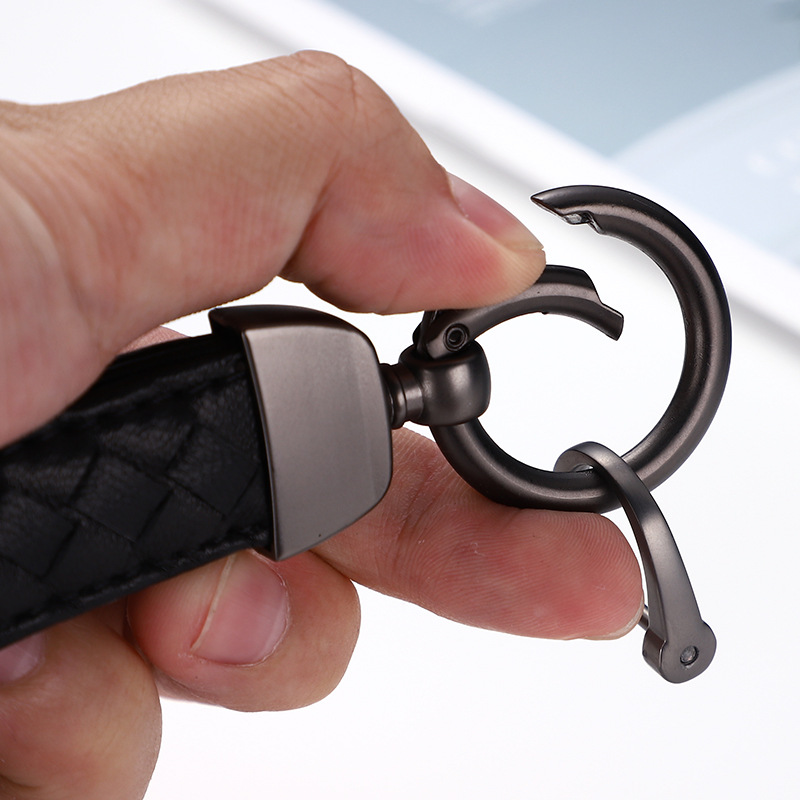 Car Home Key Buckle Layer Lambskin Rope Hardware Pendant Men's And Women's Metal Braided Rope Decoration 4S Shop Gifts Specification drawing