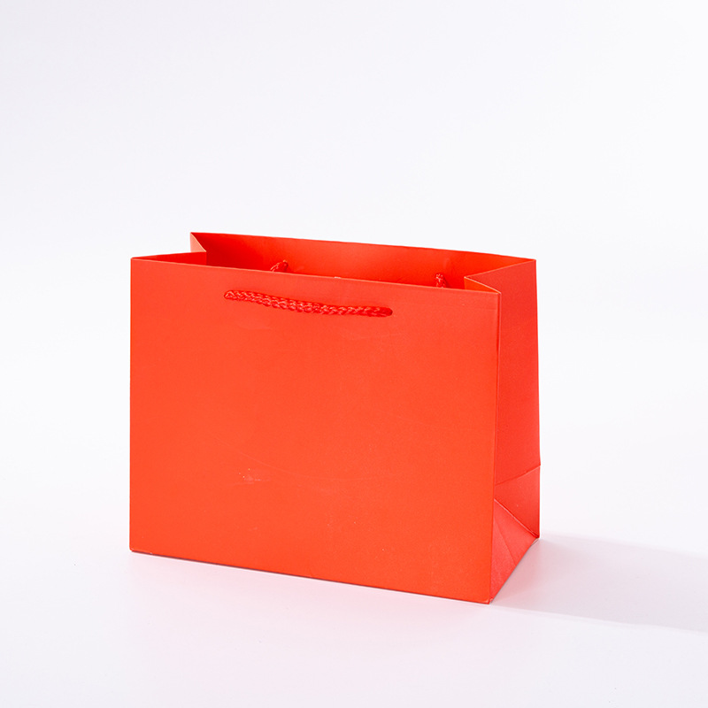 Bai Shi Special Packaging Promotion High-Grade Monochrome Gift Bag Spot Color White Cardboard General Handbag Cosmetic Gift Bag Wholesale Can Be Customized Item Picture