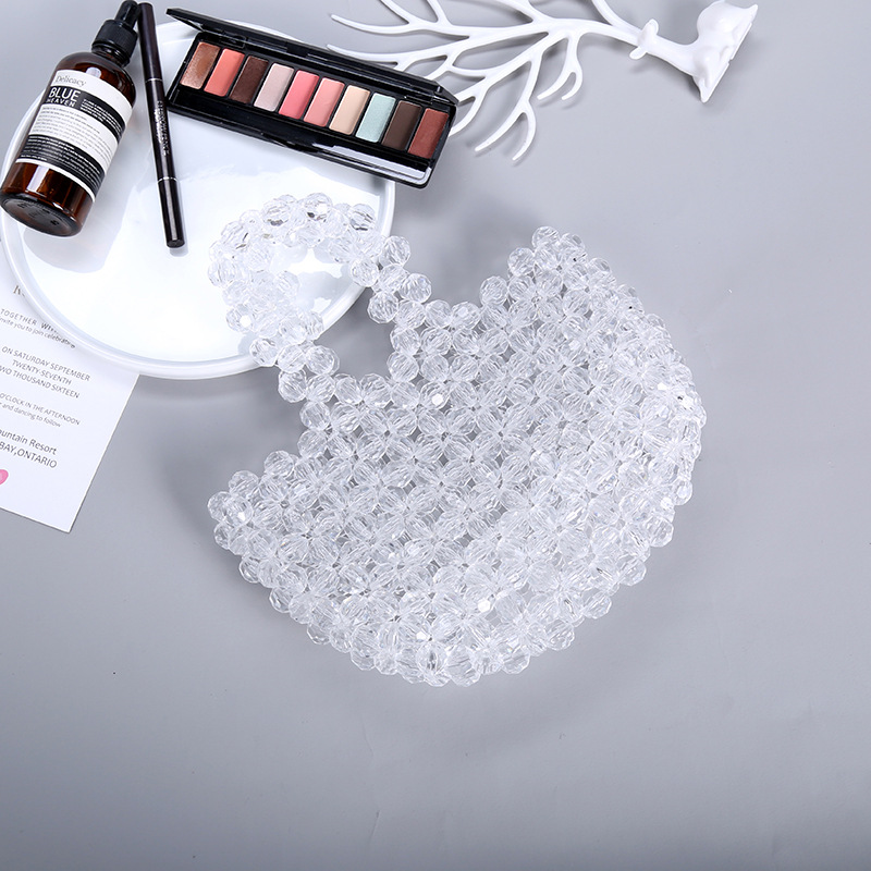 2022 New style hand-held crystal bag, diy handcrafted beaded bag, fashionable women's acrylic ins hand-woven bag in stock Application Scenario