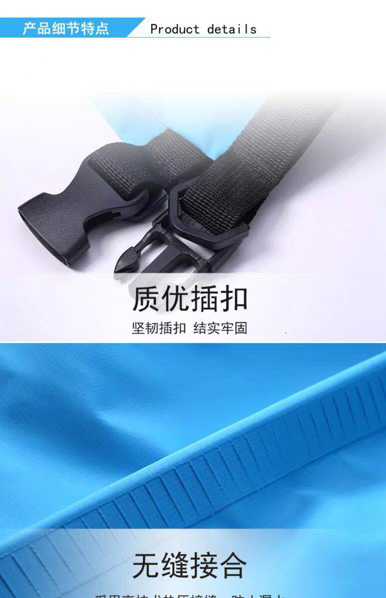 Convenient PVC waterproof bucket bags, waterproof bags, waterproof bags, beach and outdoor rafting bags, swimming waterproof bags in stock pic 16