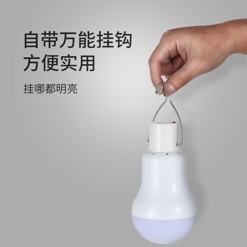 Solar-charged led bulb split type with extension cord, street stall, night market, outdoor camping power outage emergency light Application Scenario