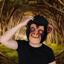 2022独立站万圣节派对舞会面具搪胶材质结婚搞怪大嘴猴子猩猩面具