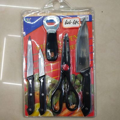 木菜板刀具6件套装 水果刀 厨房剪 开瓶器组合礼品装 厂家直销
