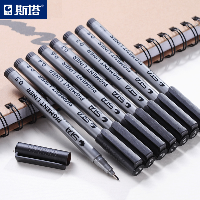 STA8050 authentic hand-painted black needle pen hand-painted line drawing sketch project signature pen