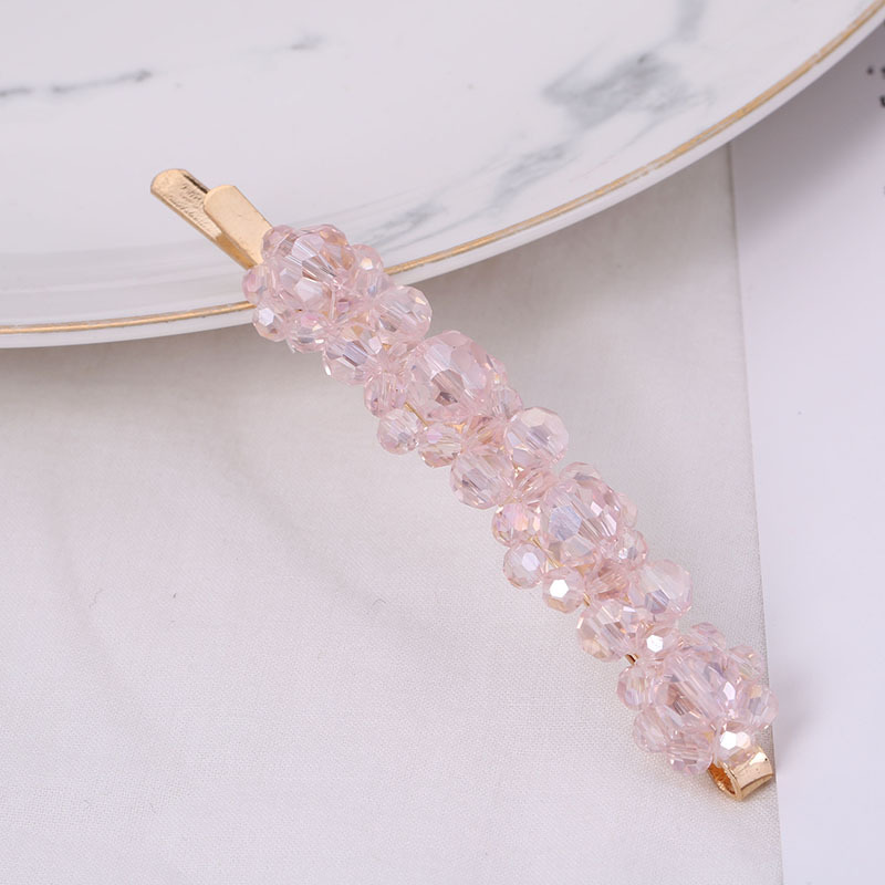 Wholesale of hair clips in stock. Korean version water diamond one-piece adult fashion hair accessory. Instagram popular hair clip decoration bangs clip Specification image