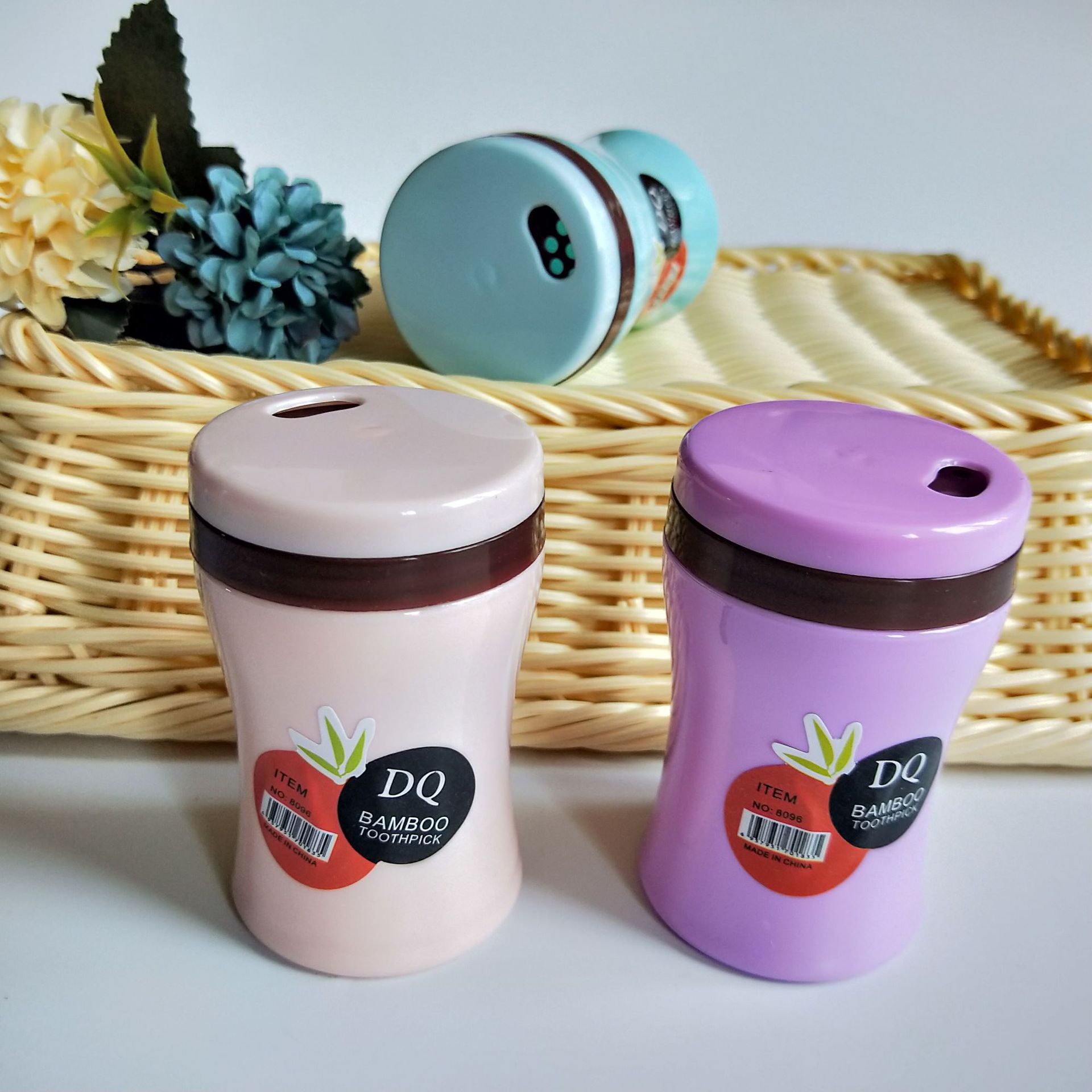 【2-11区】8106-10彩色牙签瓶 10/袋480/箱 创意牙签盒 彩色塑料牙签瓶 韩版色牙签盒 1元2元货源