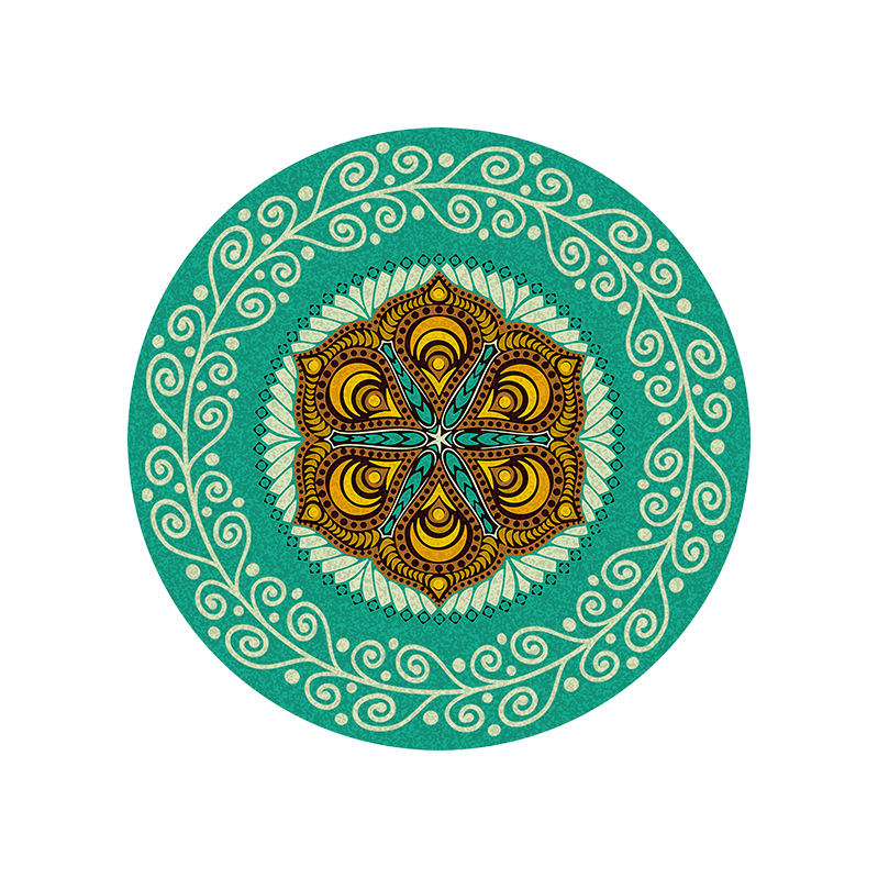 Manufacturers wholesale European and American style national style round printed carpet living room bedroom coffee table sofa study computer chair cushion Item Picture