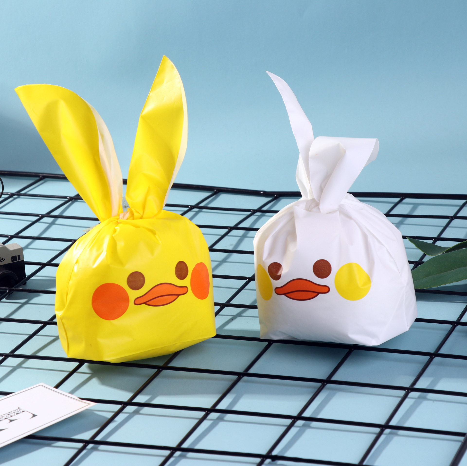 Baked Cute Bunny Ears Bag Thickened Gift Bunny Goodie Bag Handmade Cookie Ziplock Bag details Picture