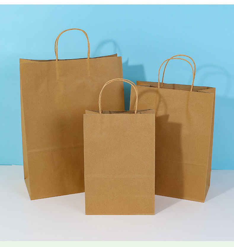 Kraft Paper Bag New Year Gift Bag Shoes And Clothing Bags Environmental Protection Shopping Natural Handbag Customization Wholesale Application Scenario