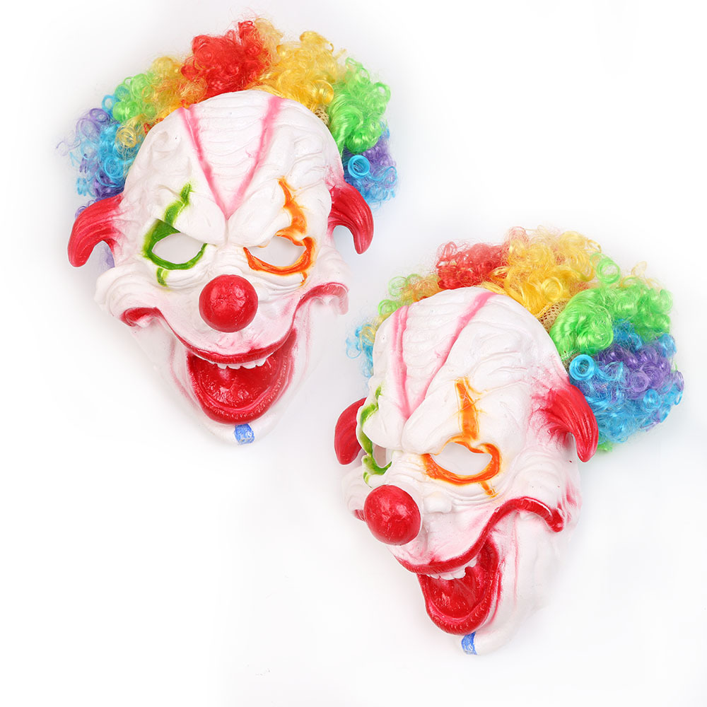 万圣节小丑面具恐怖道具成人儿童化妆舞会用品彩色大嘴长舌头面罩详情图5