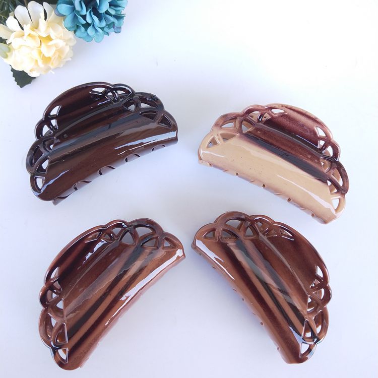 1 yuan shop hair clip wood grain color clip wood grain hair clip fashion hair clip 2 yuan jewelry wholesale full figure