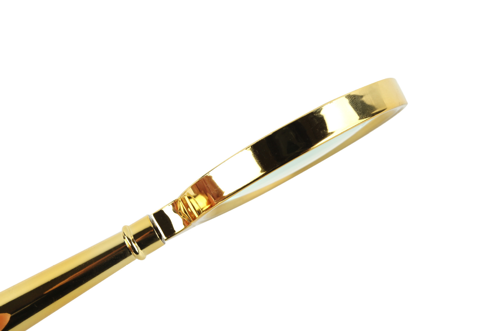 90mm copper-plated handheld magnifying glass for elderly people to read, optical glass lens, high definition Specification image