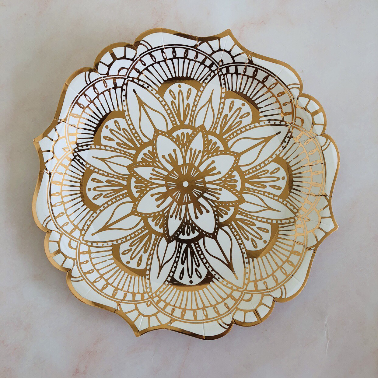Rose Foil Paper Plate Disposable Paper Cutlery Paper Cups Paper Towels Straw Cake Plate Holiday Party Supplies Specification drawing