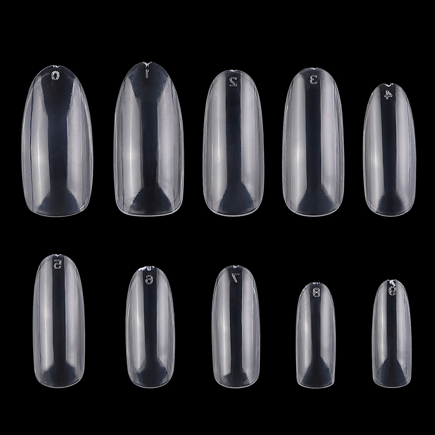 Venta directa de fábrica herramientas de uñas hoja de uñas hangul cabeza redonda larga transparente natural francés etiqueta de uñas falsas hoja shanilak