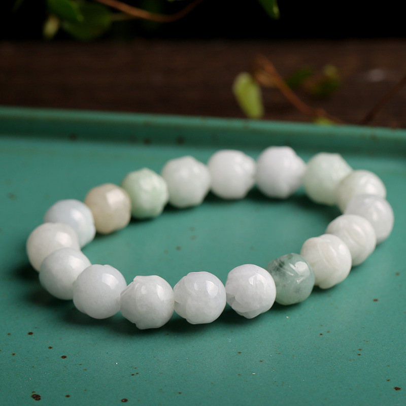 Natural jade bracelet, jade rose bracelet, fashionable couple design for men and women Specification image