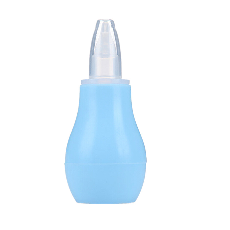 全硅胶吸鼻器防逆流泵式婴儿吸鼻器/感冒鼻涕清洁器白底实物图