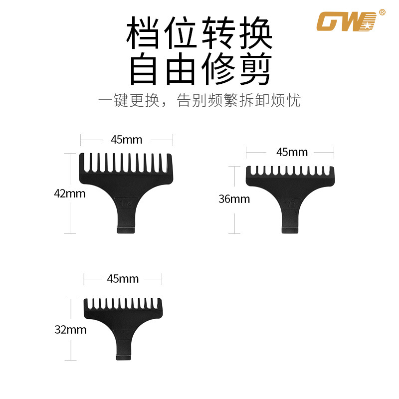 Guowei 2018 Cross-border Supply New smart hair clipper Travel portable rechargeable hair clipper factory direct sales Application Scenario