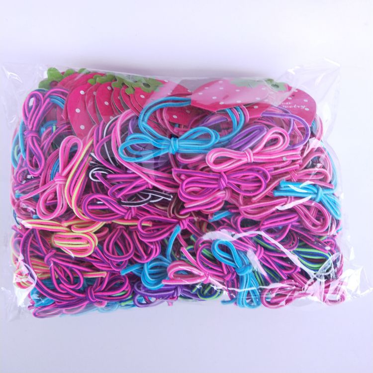Leather band color rope head rope card leather band 2 hair rope 2 yuan leather band 1 yuan 2 yuan jewelry wholesale Item Picture