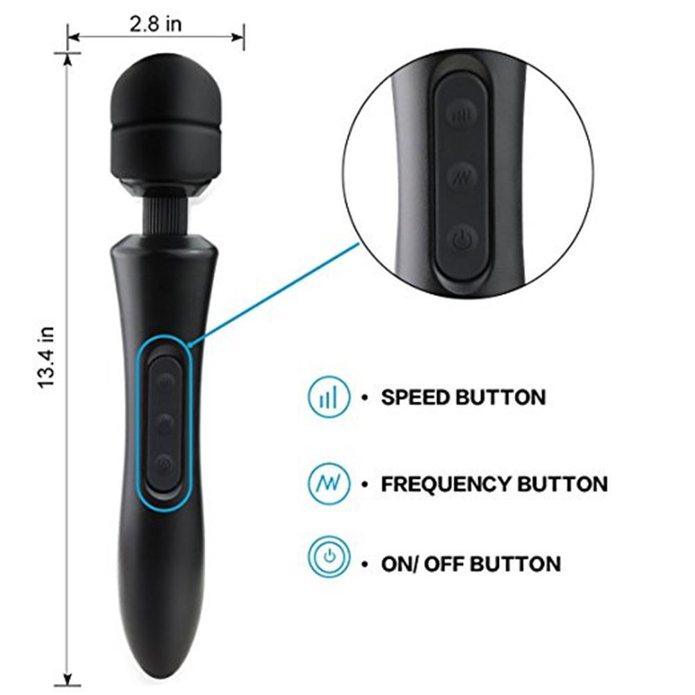 Classic powerful vibration large massage USB charging AV stick, masturbation vibration stick, female sex products details Picture