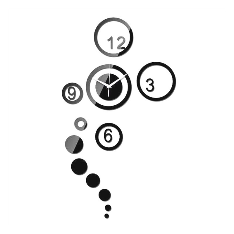 圈圈钟静音挂/图案书房客厅白底实物图