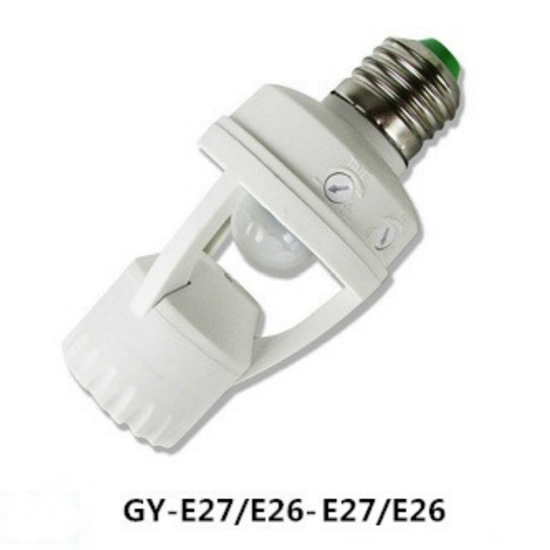 Factory direct supply of infrared human body sensor lamp head E27B22 screw-type sensor lamp socket LED sensor switch lamp