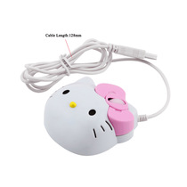 Photoelectric mouse Cat head cute mouse Girl mouse cartoon cable mouse