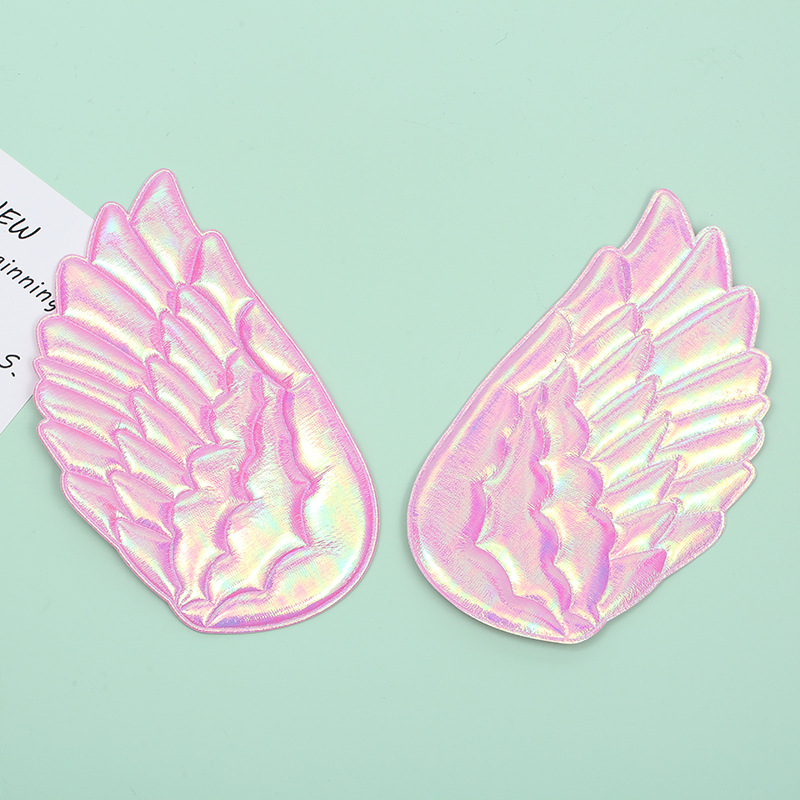 超声波天使翅膀亮片布贴服装辅料装饰补丁贴可定制特价批发