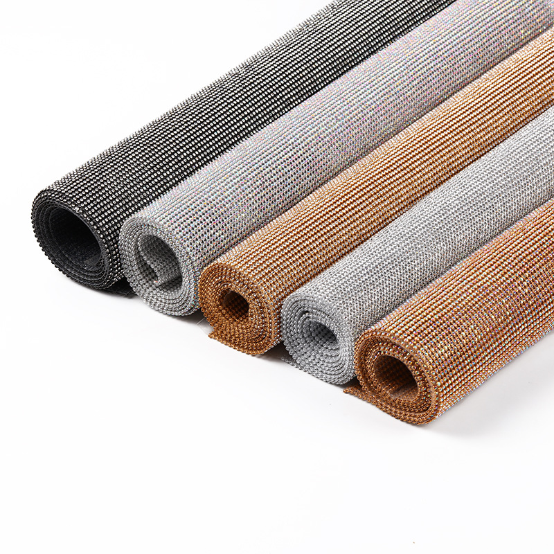 高品质多色热熔背胶铝网水钻排钻 AA级水钻可烫DIY服装箱包辅料