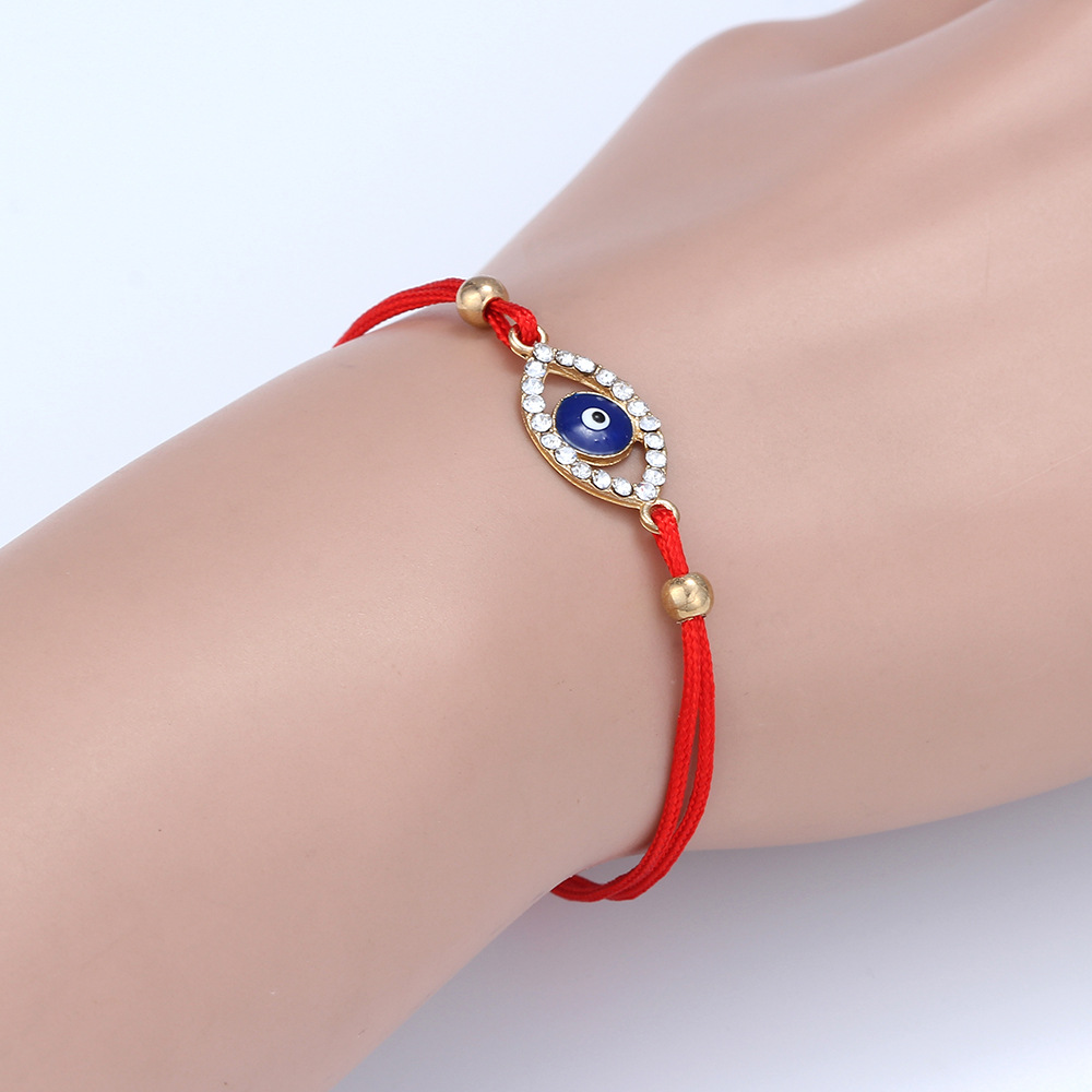 Cross-Border Trade Sales In Europe And The United States Palm Cross Red Rope Bracelet Fatima Woven Bracelet Demon Eyes Bracelet Men And Women Couples String Gift Manufacturers Wholesale details Picture