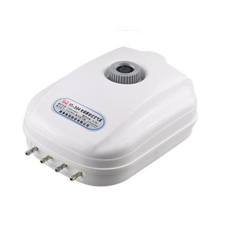 The 8.5wYT-304 series oxygen pump for aquarium tanks has four adjustable air ports and can be equipped with air pipes and air stones details Picture