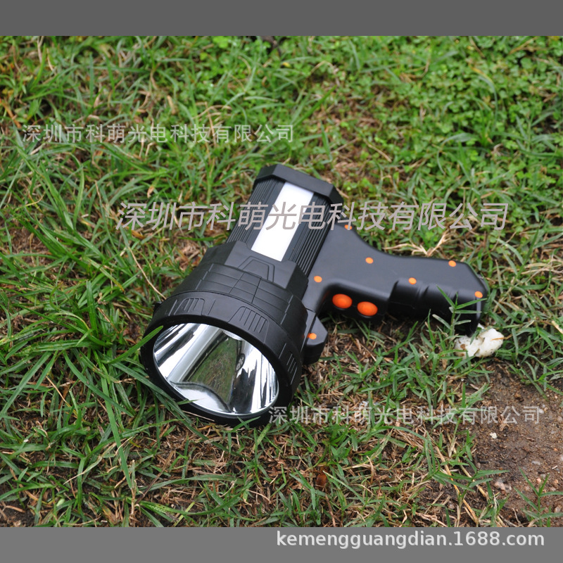 Yilangming gun-shaped handheld searchlight, spotlight, strong light, LED charging, side light, aluminum alloy portable lamp, flashlight Specification image