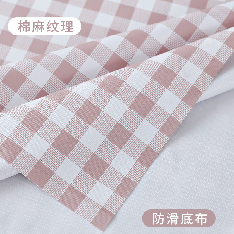 Small Grid Network Red Table Decorative Cloth Cloth Tablecloth Waterproof, Oil-Proof, Ironing, Non-Washing Tea Table Cloth Pvc Application Scenario
