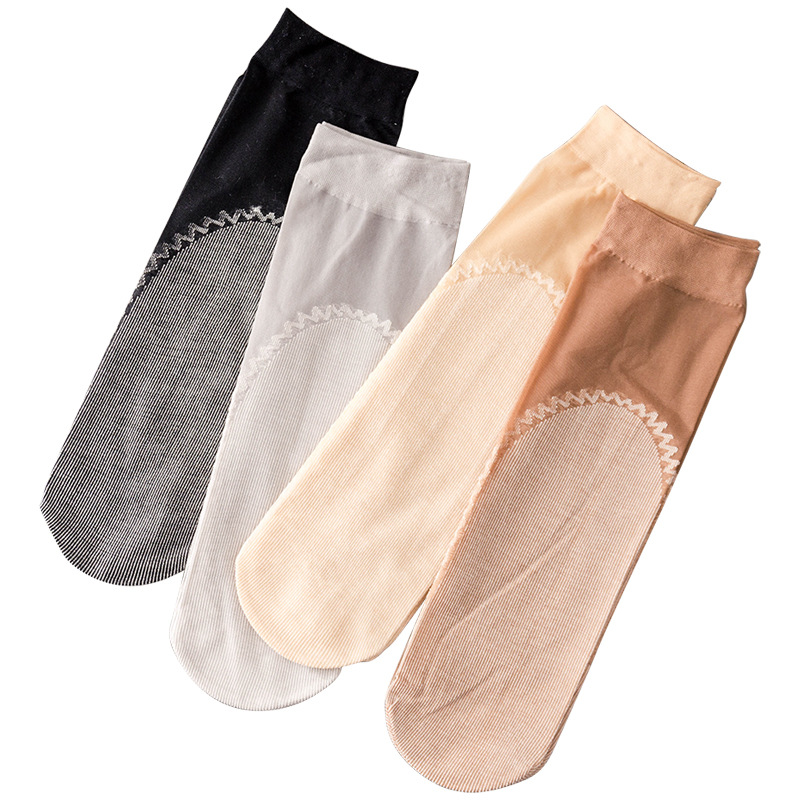 Spring and autumn cotton sole stockings women anti hook sweat-absorbing velvet stockings manufacturers wholesale women cotton sole stockings socks Item Picture