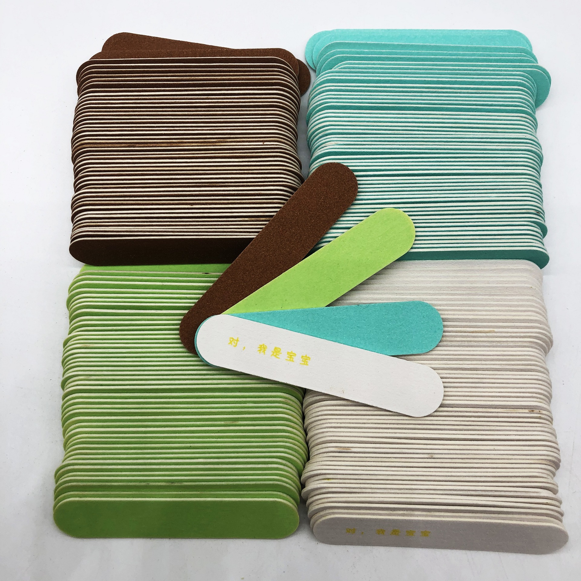 Factory direct sales of hotel and nail salon supplies, disposable colored mini wood chip files, nail files, sanding strips, shanilak Specification image