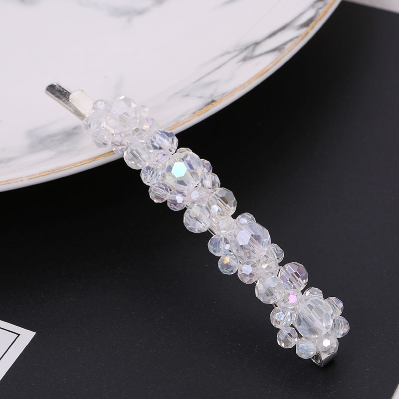 Wholesale of hair clips in stock. Korean version water diamond one-piece adult fashion hair accessory. Instagram popular hair clip decoration bangs clip details Picture