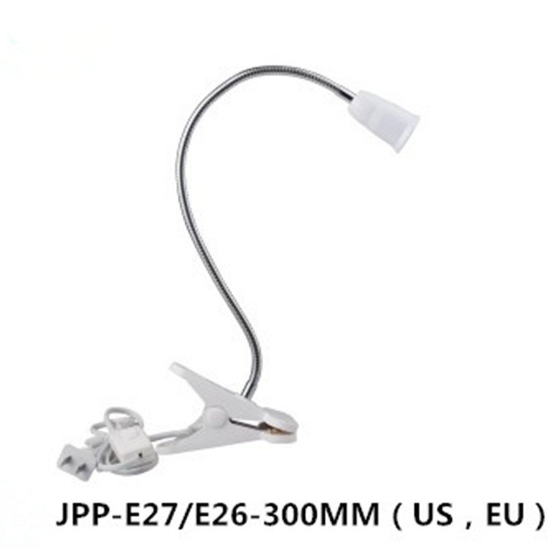 E27 screw-type universal wire-equipped lamp head, two-pin plug, night light clip lamp base with switch, table lamp base