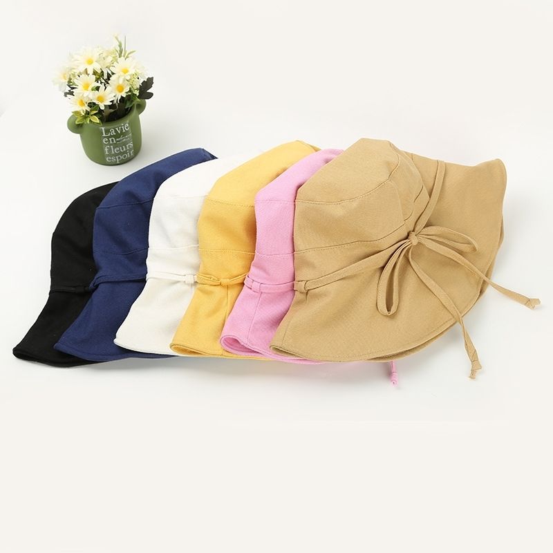 Origin Direct Sales Hat Summer Sun Hat Female Sun Hat Net Red Fisherman Hat Folding Korean Version Big Along Hat Wholesale details Picture