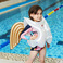新款 充气儿童天使翅膀救生衣婴幼儿浮力衣金色网红pvc游泳圈图