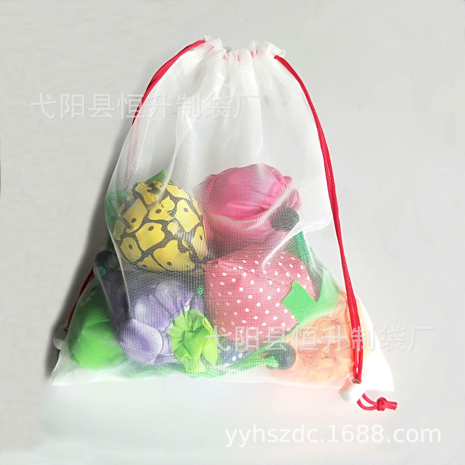 Mesh Storage Bag Polyester Packaging Mesh Bag Splicing Bundle Pocket Drawstring Mesh Bag Storage Bag Custom Logo Application Scenario