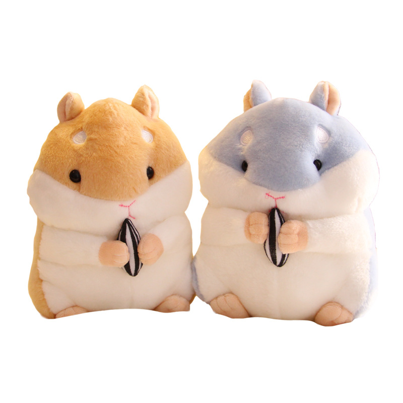 Little Hamster Doll Plush Toy Holding Melon Seeds Fat Hamster Doll Cute Super Cute Mouse Mascot Item Picture